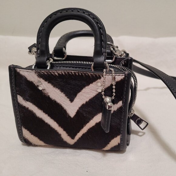 Rogue Bag 12 In Haircalf With Zebra Print - Picture 1 of 6